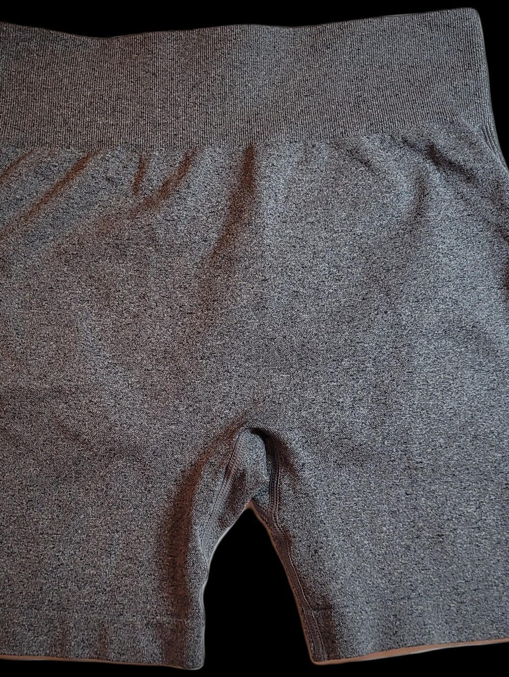 OQQ Seamless Scrunch Bottom Gray Biker Shorts Large